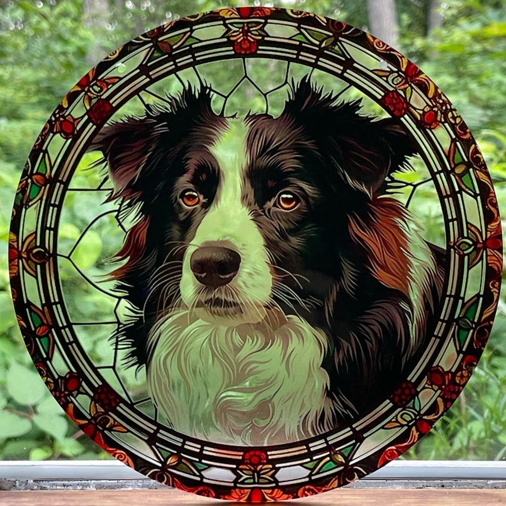 Suncatcher Acrylic Australian Shepherd Dog Decorative Home Cottage Decor New